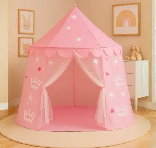 Tenda Toca Cabana Barraca Infantil Castelo Princesa Menina Rosa Crianças Kids
