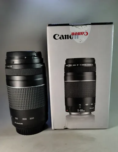 Canon EF 75-300 III + filtro UV +PARASOL