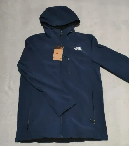 Jaqueta The North Face Soft Shell Apex Azul Marinho com Capuz - Tamanho G