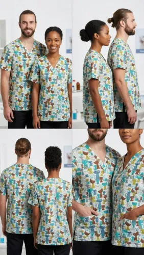 Pijama Scrub Veterinário Unissex Tamanho GG - Tecido Super Premium