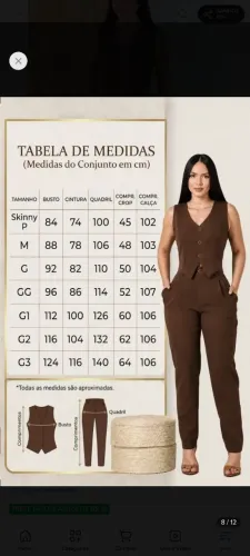 Conjunto Alfaiataria Calça Pantalona E Cropped Linho