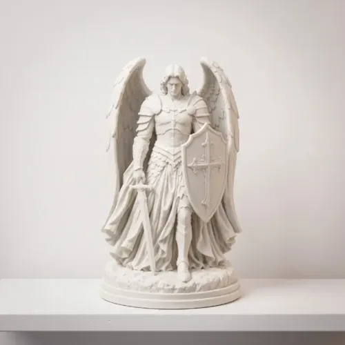 Estátua São Miguel Arcanjo | Peça Decorativa Detalhada | Impressão 3D Fortaleza