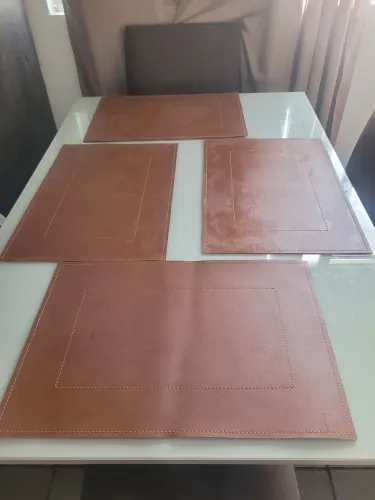 Conjunto americano em couro ecológico da camicado 