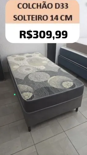 Colchão solteiro D33 14cm de espuma 
