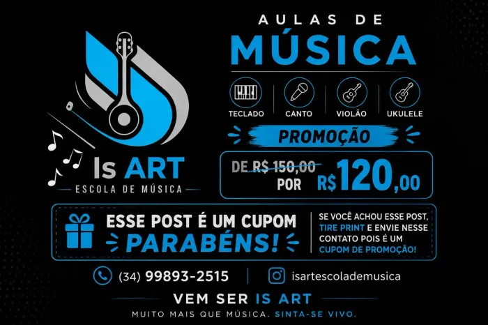 Aulas de música - promoção 