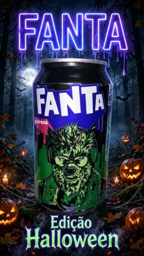 Lata Fanta Guaraná Halloween 2026 - Lobisomem (lacrada)