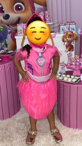 Fantasia e vestido da Skye patrulha canina