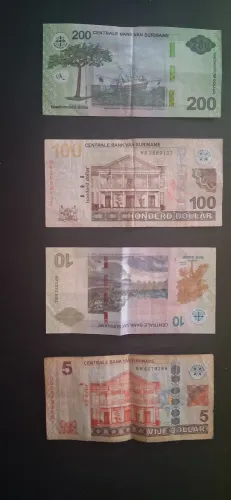 Lote Cédulas Dólar do Suriname (315 SRD) - Coleção / Numismática