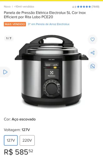 Panela de pressão elétrica Eletrolux 