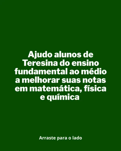 Reforço Escolar Matemática, Física e Química
