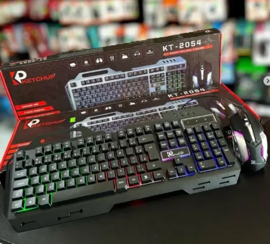 Kit teclado gamer KP-2054, alta qualidade
