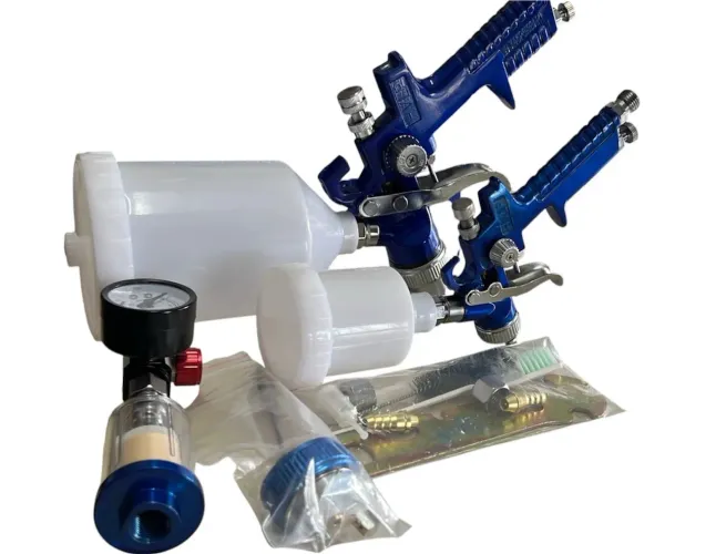 Kit NOVO de Pistola de Pintura HVLP - Acabamento Profissional em Marcenaria!