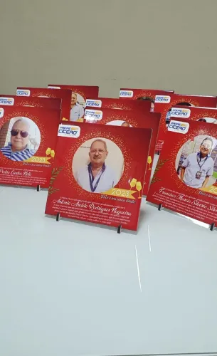 Brindes corporativos para loja natal 2026 quadro cerâmica