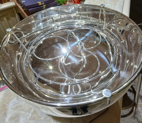 Champanheira de Prata Wolff comporta 3 Garrafas e 12 Taças . Rara