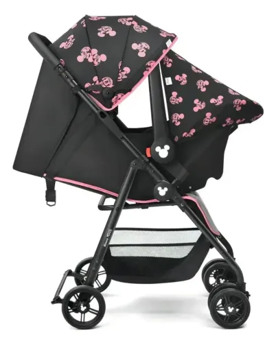 Carrinho de Bebê Minnie Mouse Disney Com Bebê Conforto - Seminovo