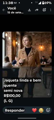 Casaco usa uma única vez (G)