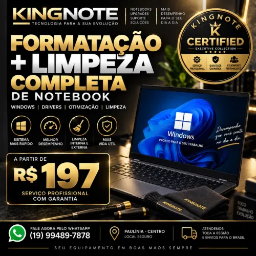 Formatação e Limpeza de Notebook Windows 11 Manutenção Completa