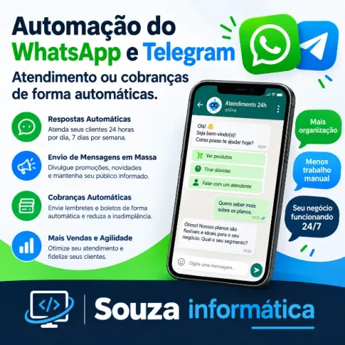 WhatsApp e Telegram | vendas e atendimento  24/7 com este sistema