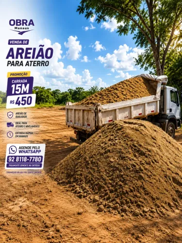 Areiao pra aterro até 15mt