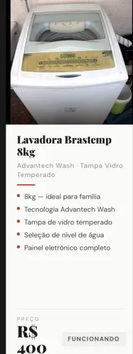 Lavadora Brastemp 8kg Advantech Wash - 