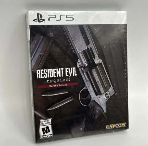 Jogo Resident Evil 9 Requiem PS5 Edição Deluxe LACRADO com Livro de Aço (ENCOMENDA)