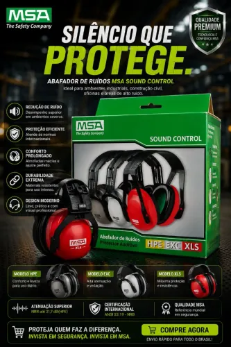Abafador de ruido MSA XLS tipo Concha