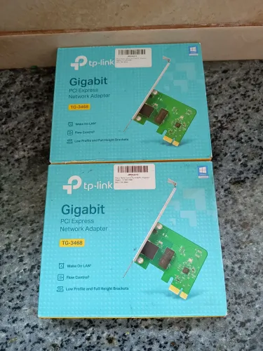 Vendo duas placas de Rede TP-Link TG-3468 Gigabit PCI-Express, novas. Valor unitário.