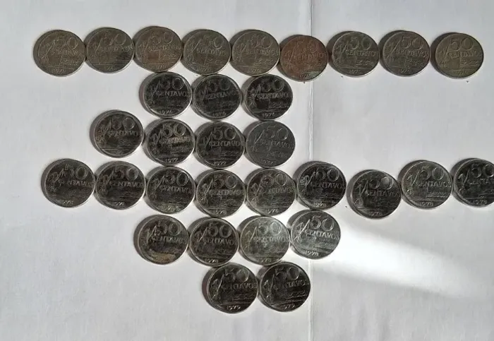Moedas 50 Centavos Banco do Brasil Anos 70
