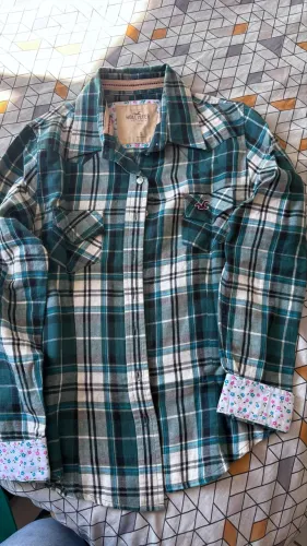 Camisa xadrez original Hollister