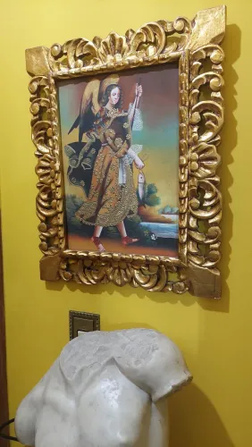 Quadro Pintura á Óleo Estilo Cusquenho