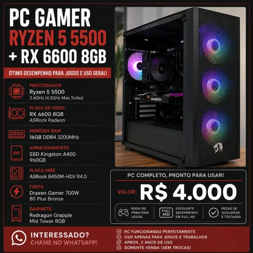 PC Gamer Ryzen 5 5500