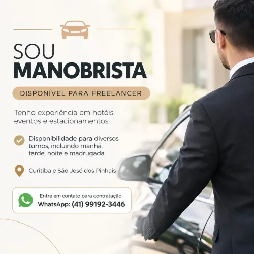 SOU MANOBRISTA - DISPONÍVEL PARA FREELANCER