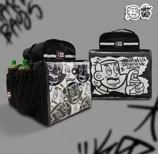 Bag para entrega com estampa Com desconto por (defeito de fabrica).