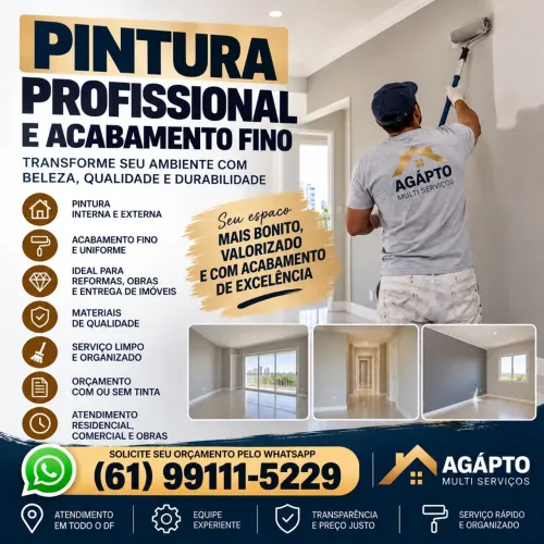 Pintura Profissional com Acabamento Fino