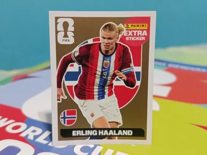 Figurinha Extra Sticker Legend De Ouro Erling Haaland Copa 2026