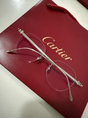 Óculos Cartier- original- completo- ouro branco