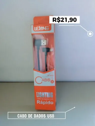 Cabo De Dados USB Conector Em L