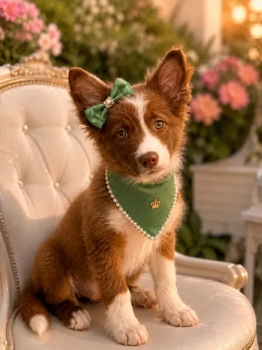 Imperdível uma linda Border collie fêmea branca e chocolate