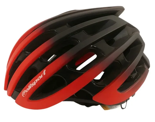 Capacete Polisport Light Road Degradê | Tamanho M | Vermelho Vermelho/preto