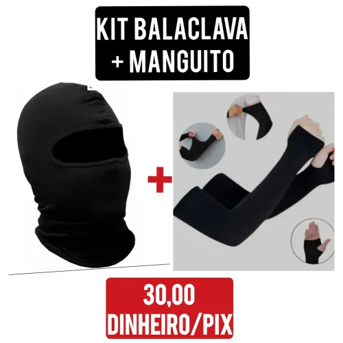 Kit balaclava + par de manguitos