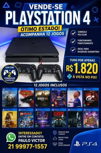 Play station 4 mais jogos