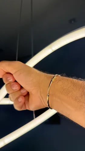 Bracelete 18cm trançado 5.9g