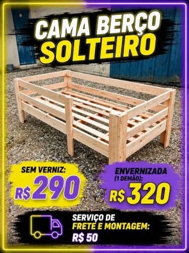 CAMA BERÇO SOLTEIRO