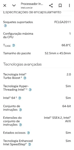 Processador i7 3930k usado falar com ivan * wtz aceita cartão 