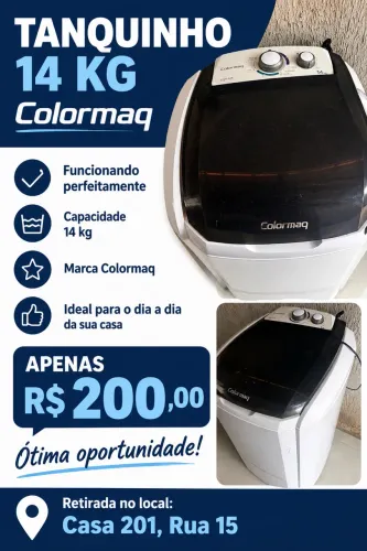 Tanquinho 14kg