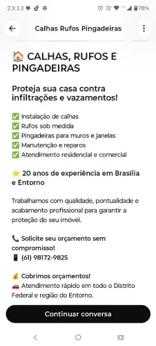 Calhas rufos e pingadeiras 