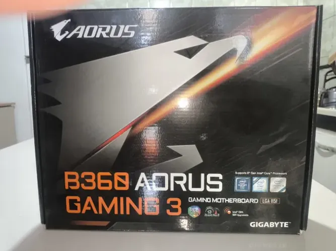vendo placa mae B360 AUROS GAMING 3, sem parafusos.
