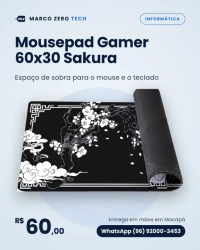 Mousepad Gamer 60x30 Sakura