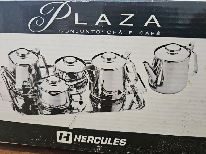 Conjunto Chá e Café Inox Plaza Hércules (NOVO)