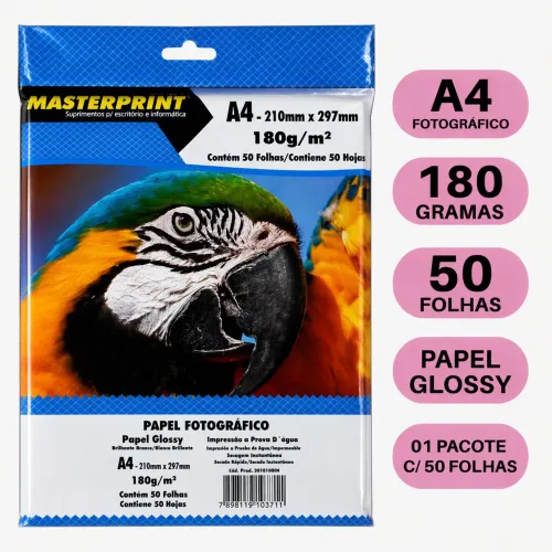 Papel fotográfico glossy 180g